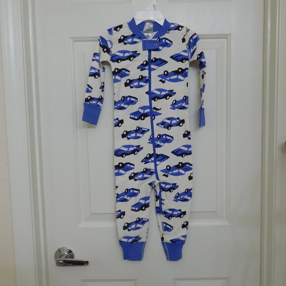 NWT Hanna Andersson Blue Race Car Footless Sleeper Pajamas sz 2t - Picture 1 of 1